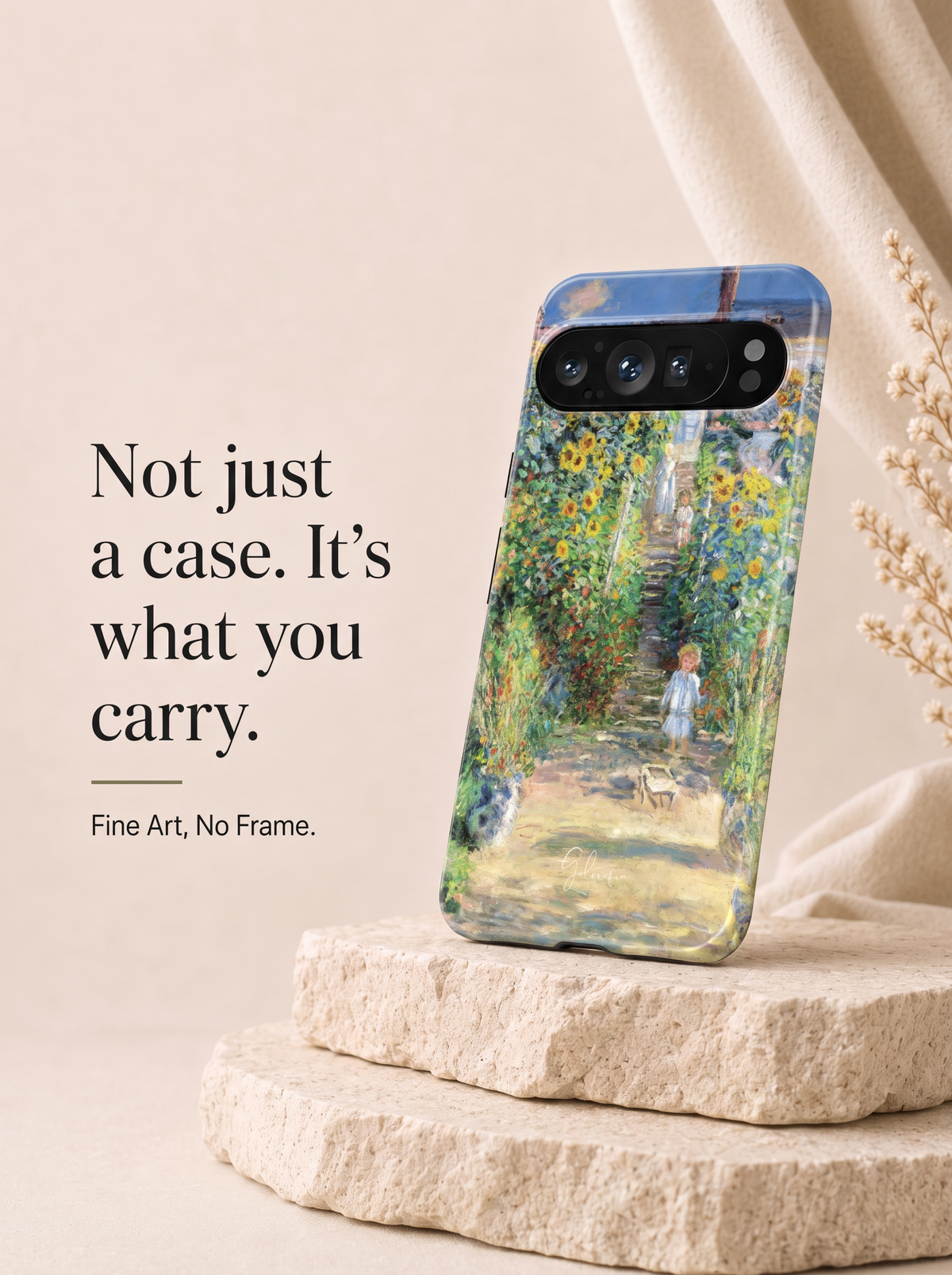The Artist’s Garden at Vétheuil by Claude Monet Google Pixel Case
