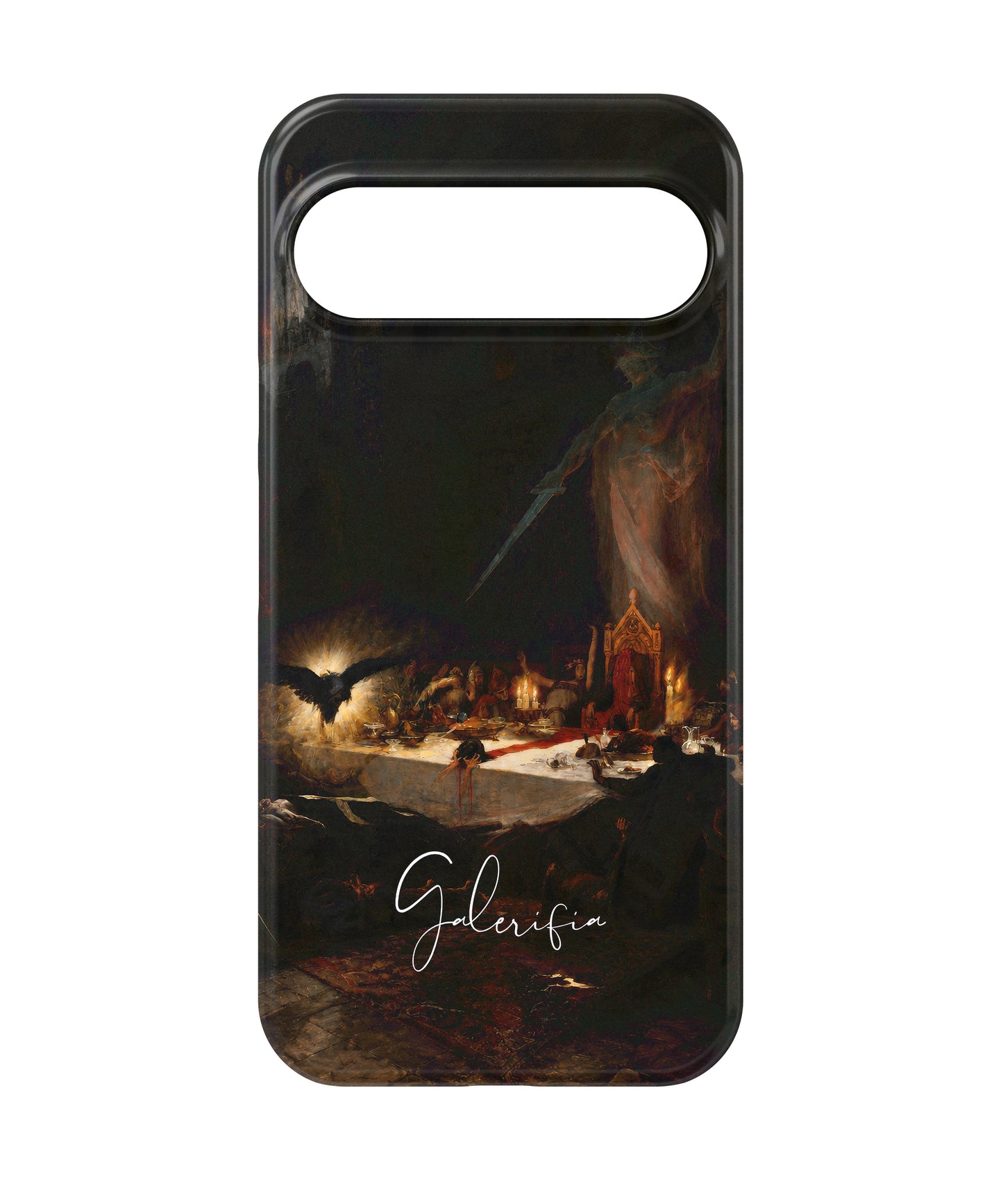 The Black Mass by Martin van Maële printed on a tough Google Pixel phone case front view