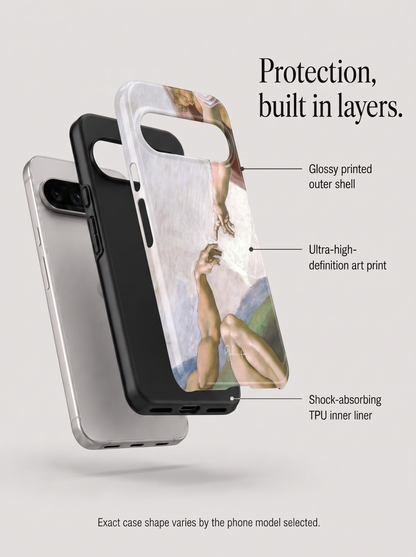The Creation of Adam Fresco Detail by Michelangelo Google Pixel Case