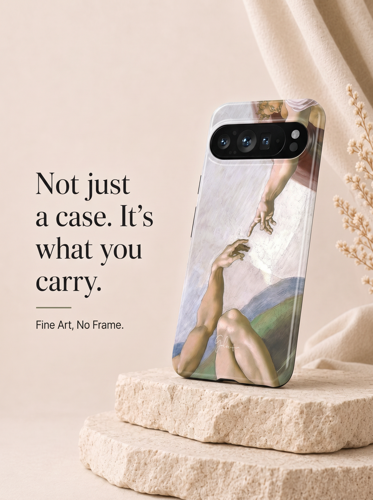 The Creation of Adam Fresco Detail by Michelangelo Google Pixel Case