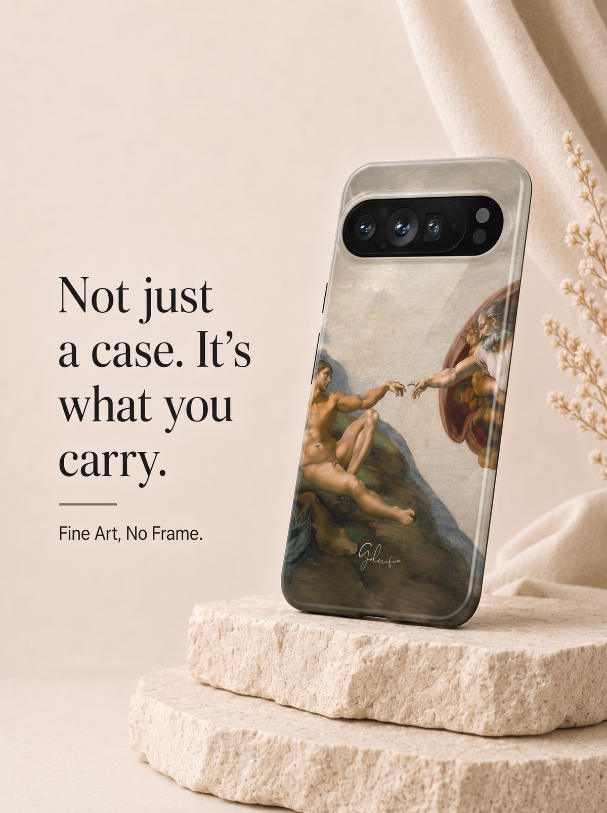 The Creation of Adam by Michelangelo Google Pixel Case