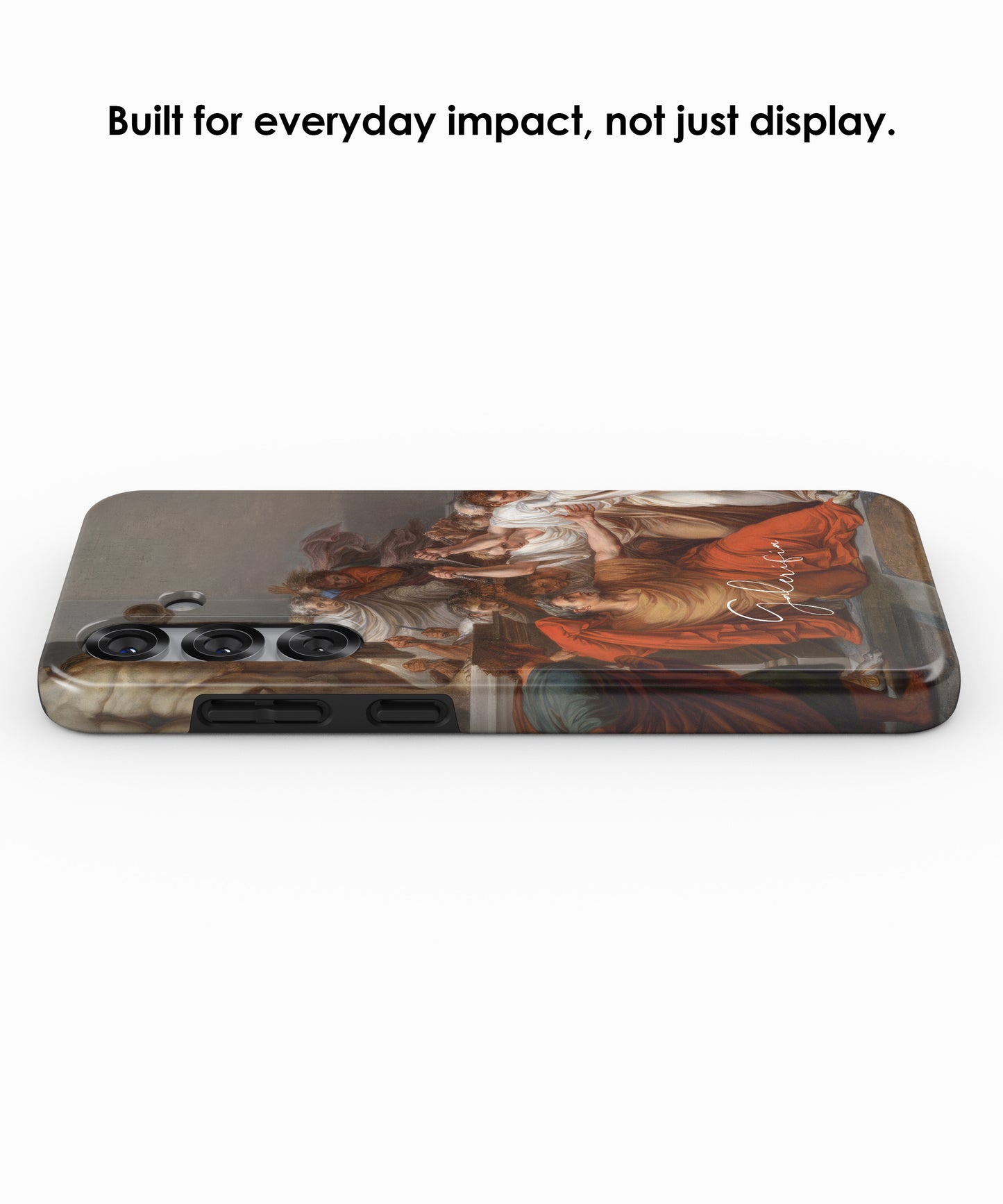 Angled view of The Death of Julius Caesar by Vincenzo Camuccini tough Samsung Galaxy case