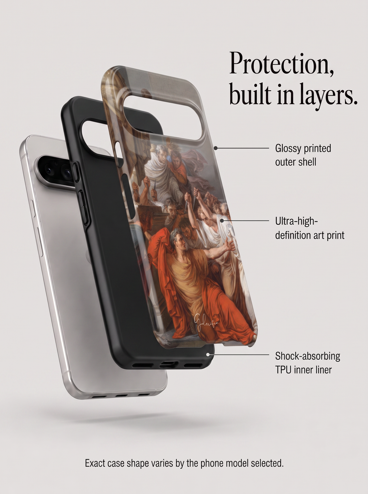 The Death of Julius Caesar by Vincenzo Camuccini Google Pixel Case
