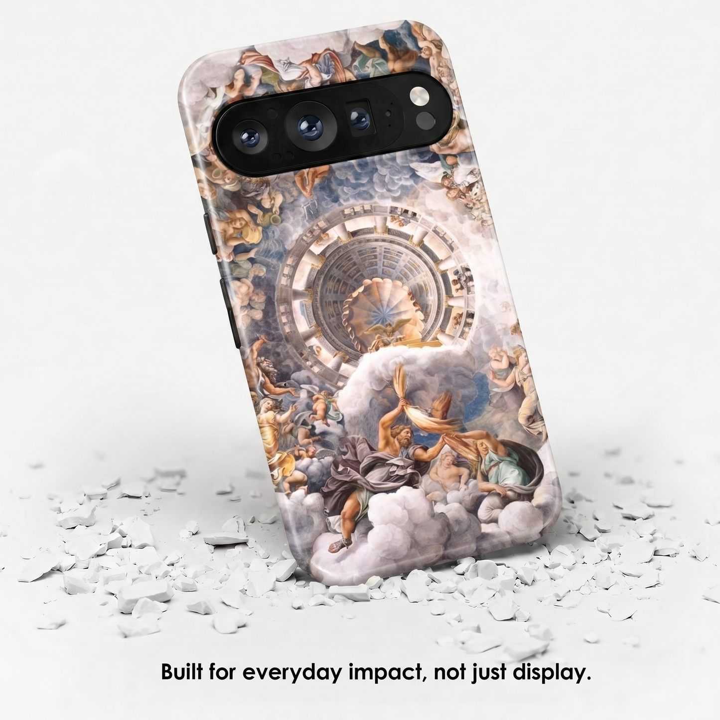 Angled view of The Fall of the Giants by Giulio Romano tough Google Pixel case