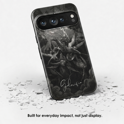 Angled view of The Fall of the Rebel Angels by Gustave Doré tough Google Pixel case