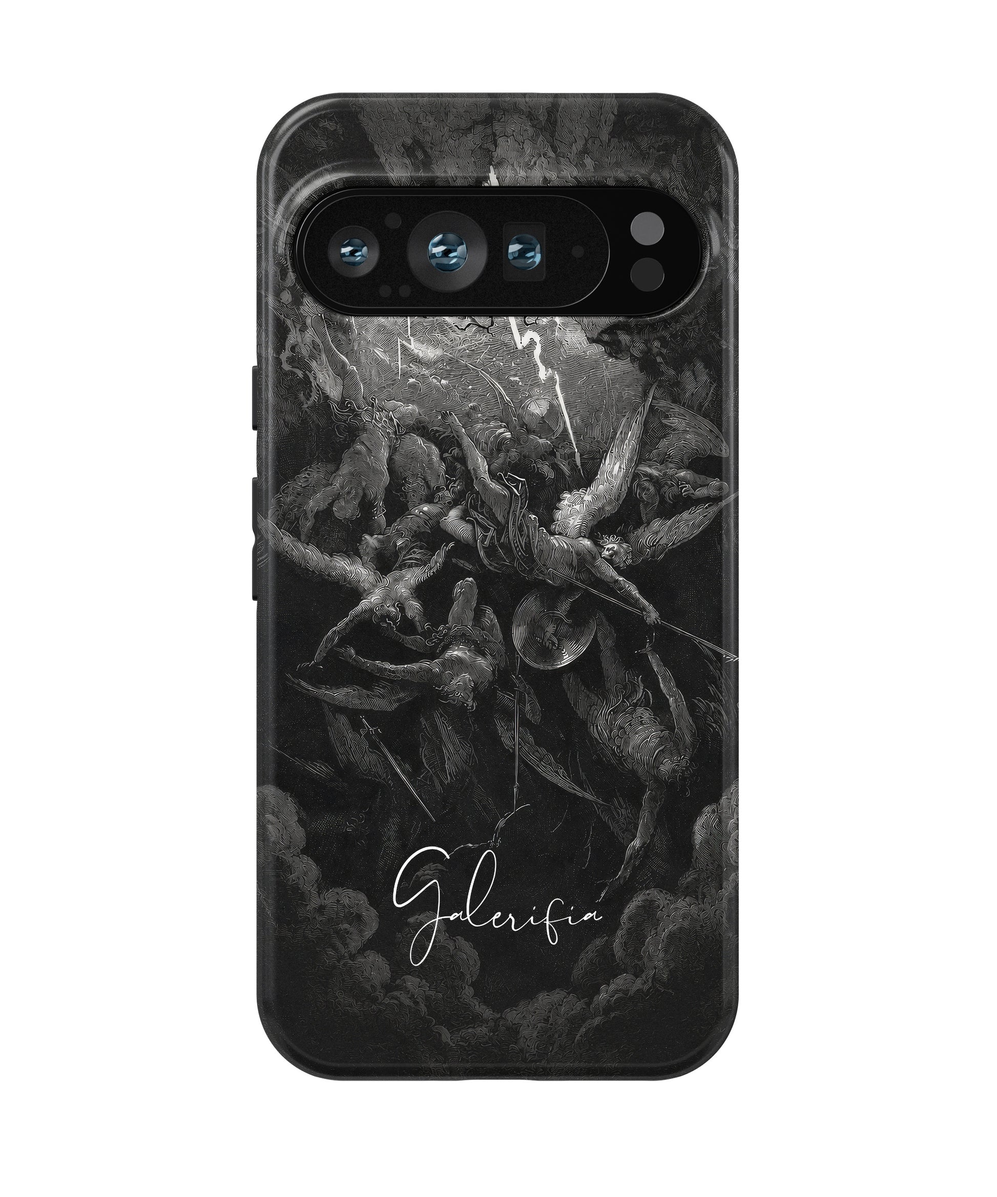 The Fall of the Rebel Angels by Gustave Doré printed on a tough Google Pixel phone case front view