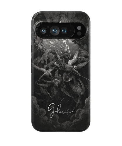 The Fall of the Rebel Angels by Gustave Doré printed on a tough Google Pixel phone case front view