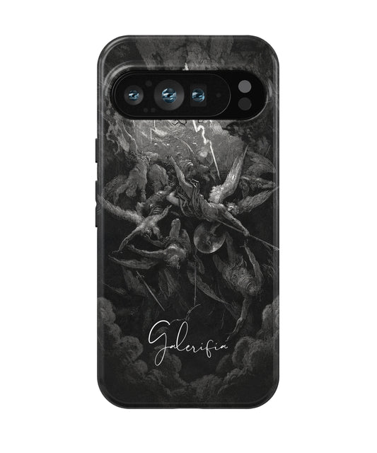 The Fall of the Rebel Angels by Gustave Doré printed on a tough Google Pixel phone case front view