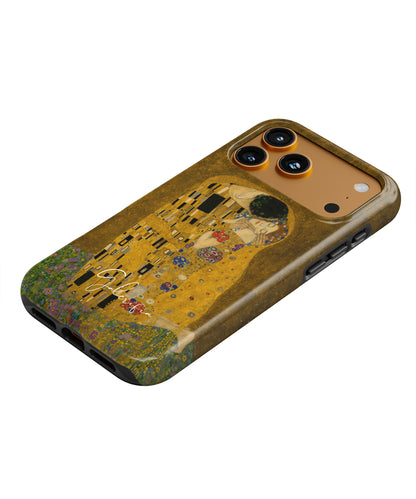 Premium fine art iPhone cases by Galerifia displayed as part of an everyday carry collection featuring iconic Art Nouveau artwork.