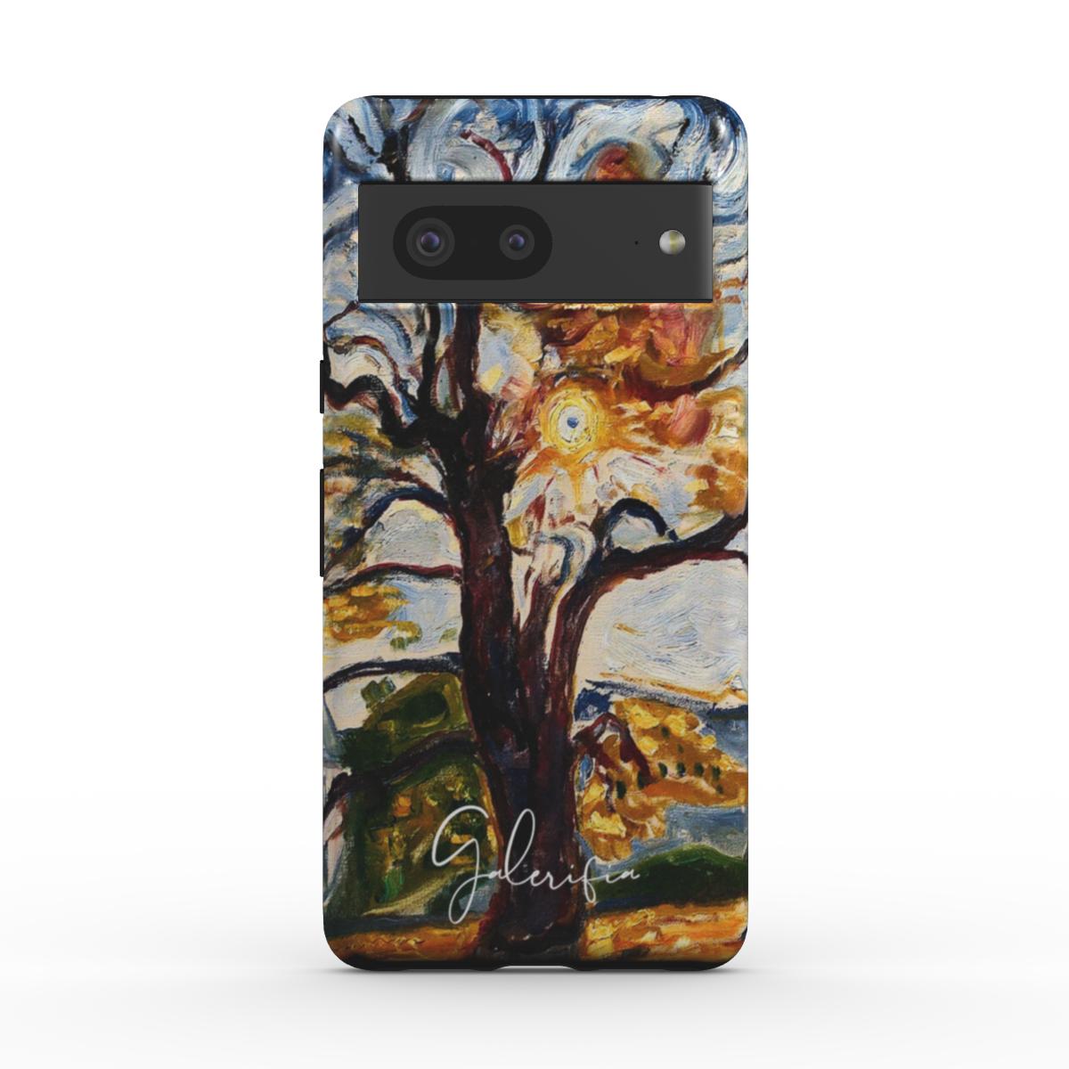 Back view of The Oak by Edvard Munch printed on a Google Pixel case