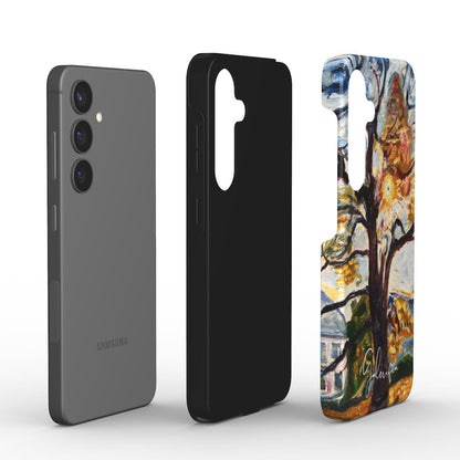 Edge detail of The Oak by Edvard Munch Samsung Galaxy case