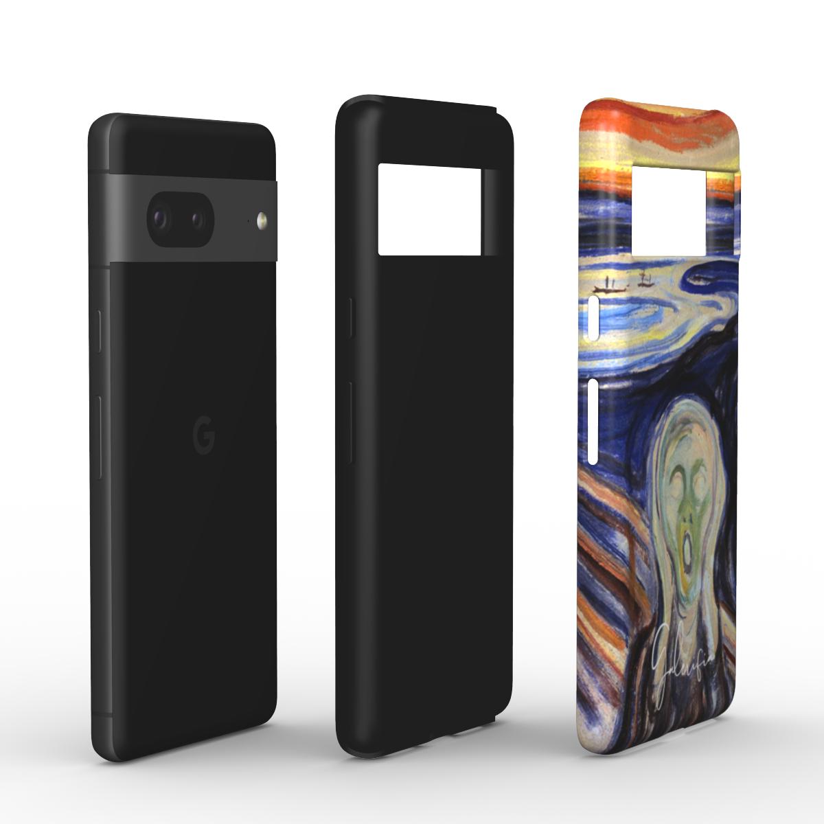 Edge detail of The Scream by Edvard Munch Google Pixel case