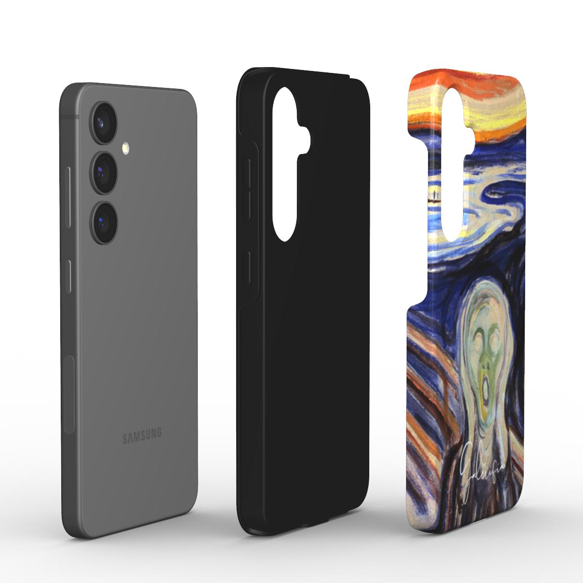 Edge detail of The Scream by Edvard Munch Samsung Galaxy case