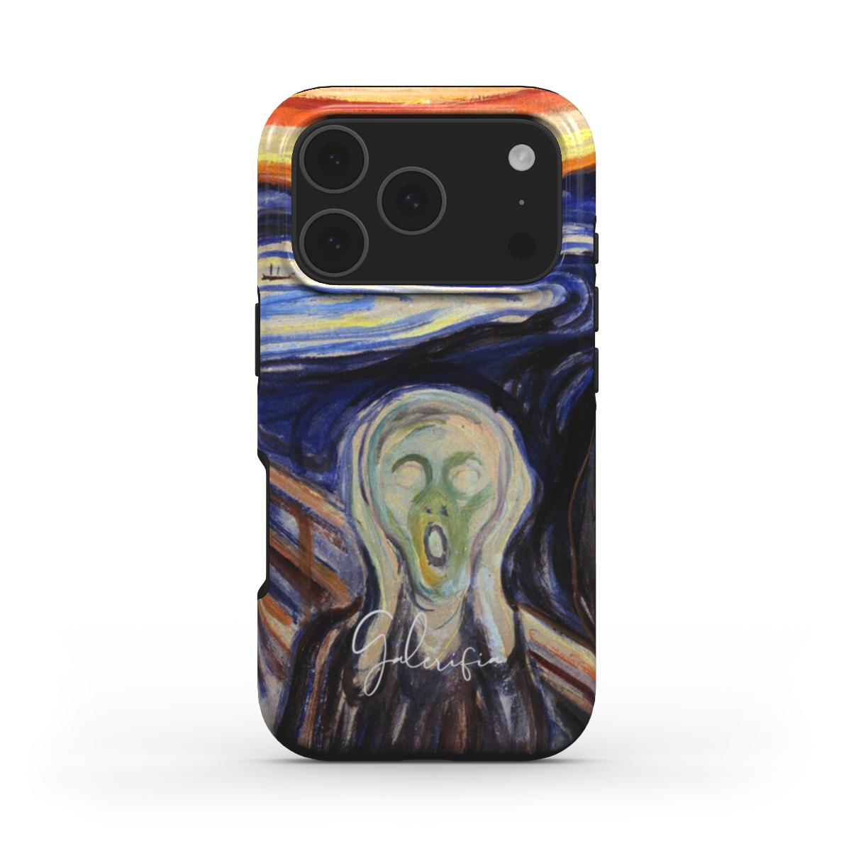 Back view of The Scream by Edvard Munch printed on an iPhone case