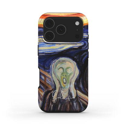 Back view of The Scream by Edvard Munch printed on an iPhone case