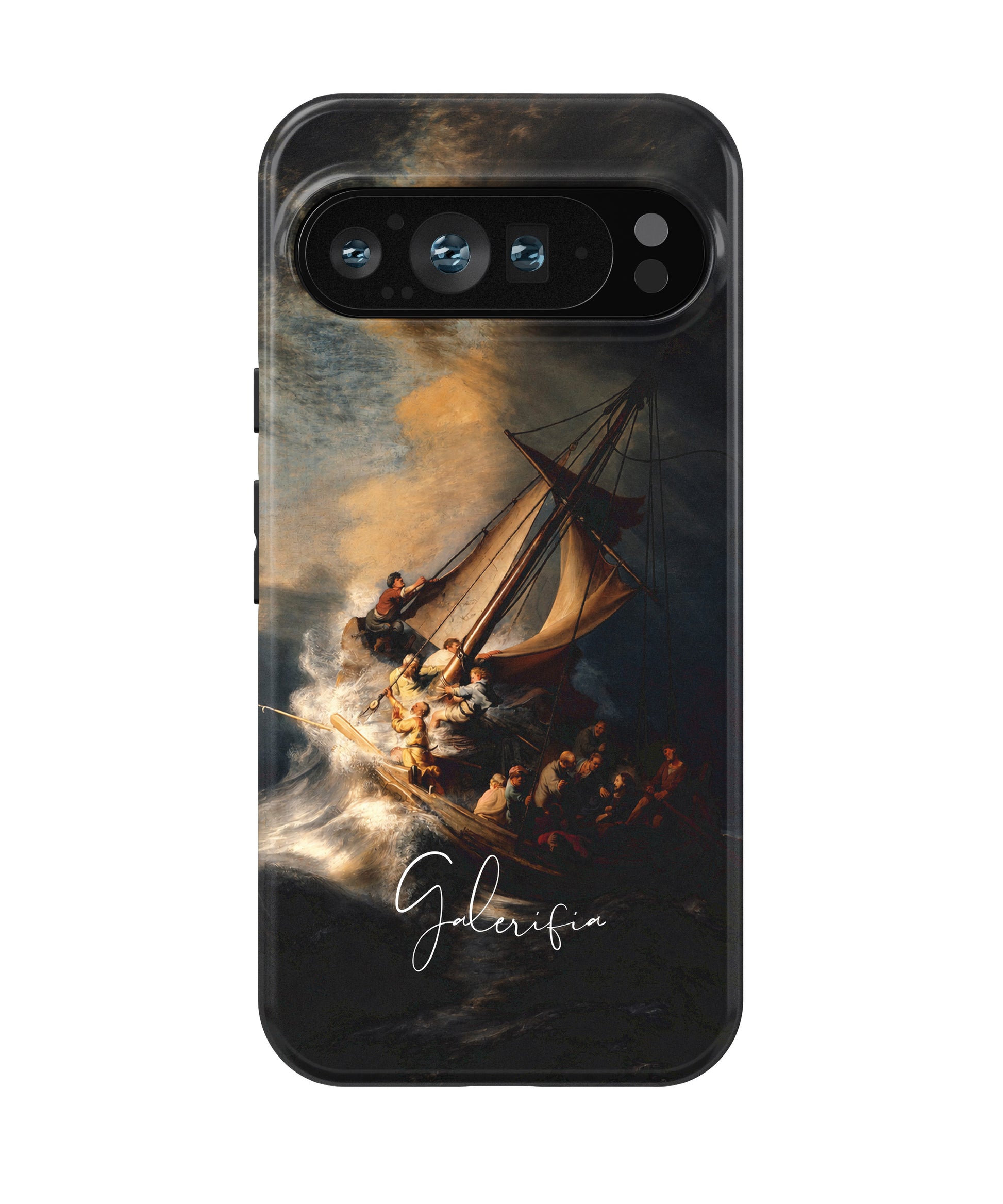 The Storm on the Sea of Galilee by Rembrandt van Rijn printed on a tough Google Pixel phone case front view