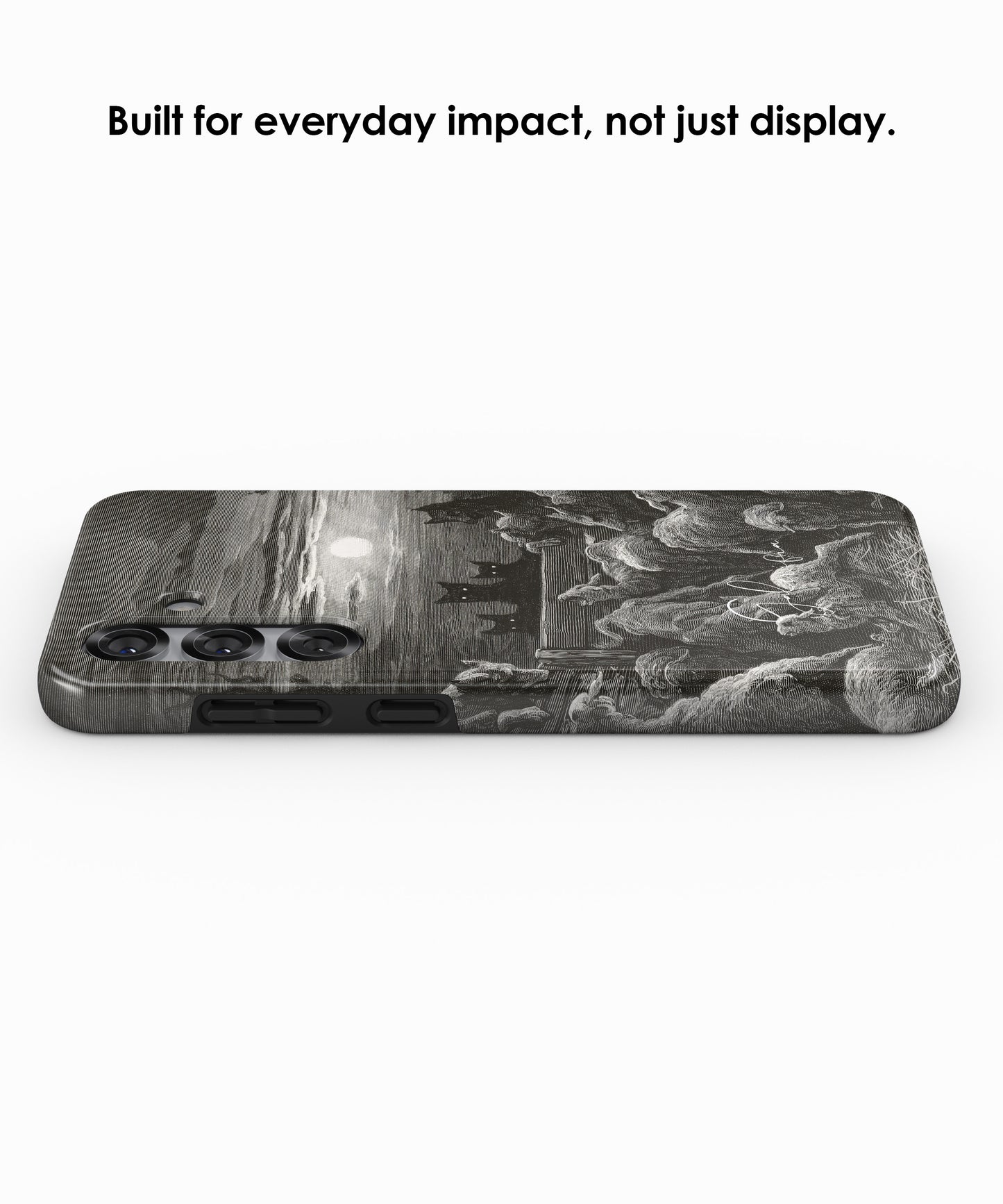 Angled view of The Wolves and The Sheep by Gustave Doré tough Samsung Galaxy case
