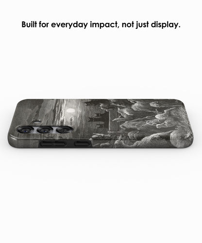 Angled view of The Wolves and The Sheep by Gustave Doré tough Samsung Galaxy case