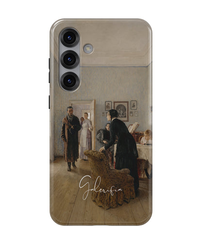 They Did Not Expect Him by Ilya Repin printed on a tough Samsung Galaxy phone case front view
