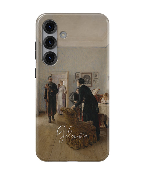 They Did Not Expect Him by Ilya Repin printed on a tough Samsung Galaxy phone case front view
