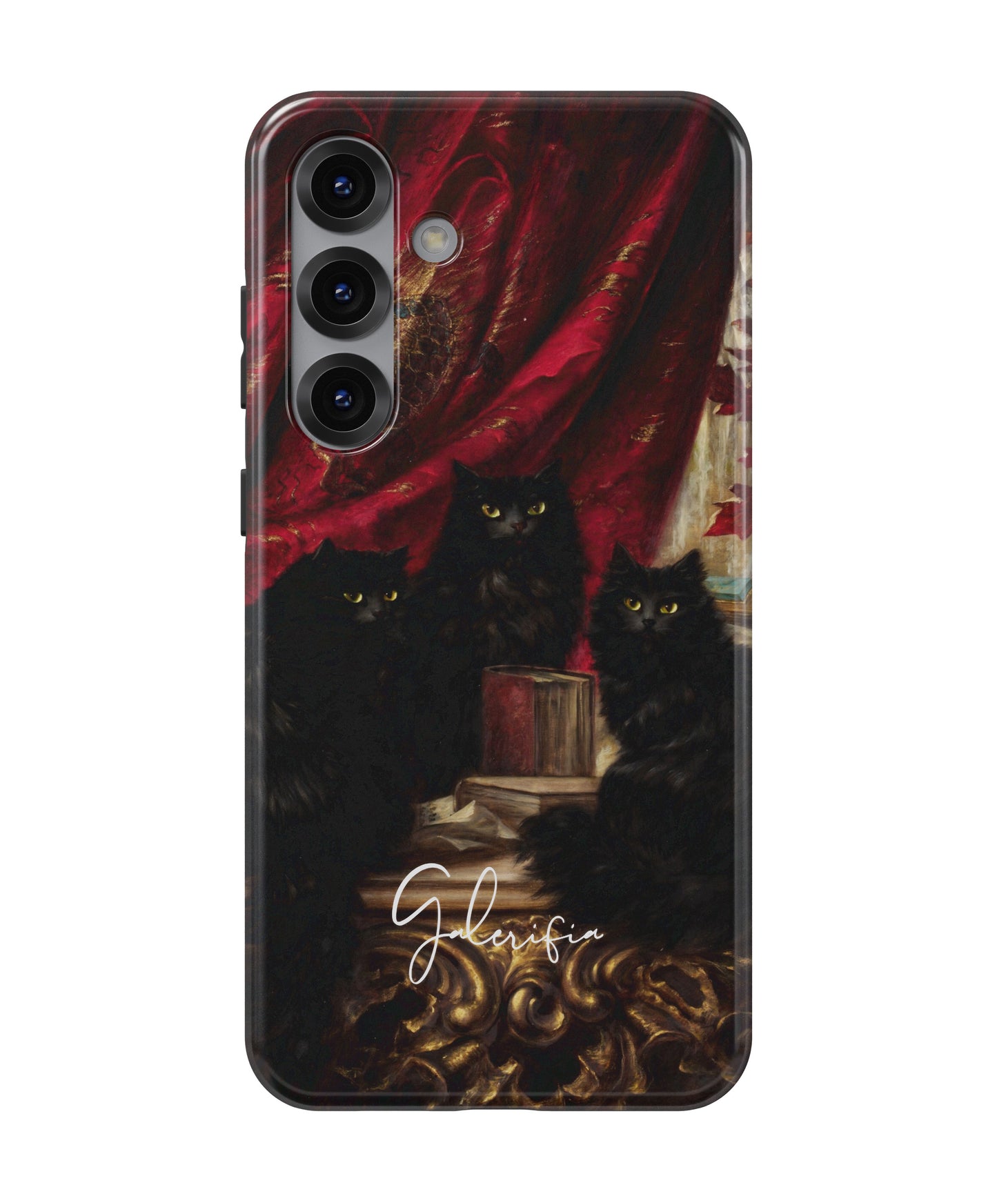 Three Black Cats by Carl Kahler Samsung Galaxy Case