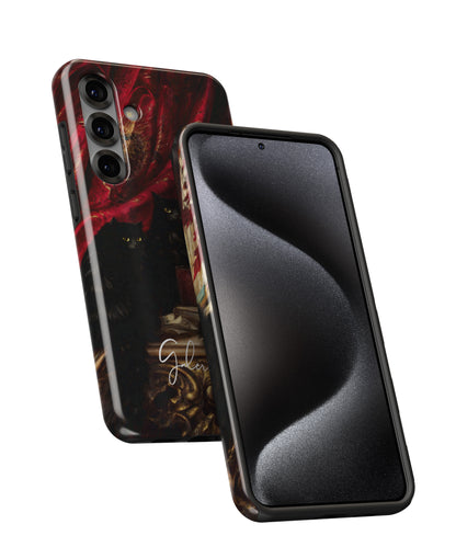 Three Black Cats by Carl Kahler Samsung Galaxy Case