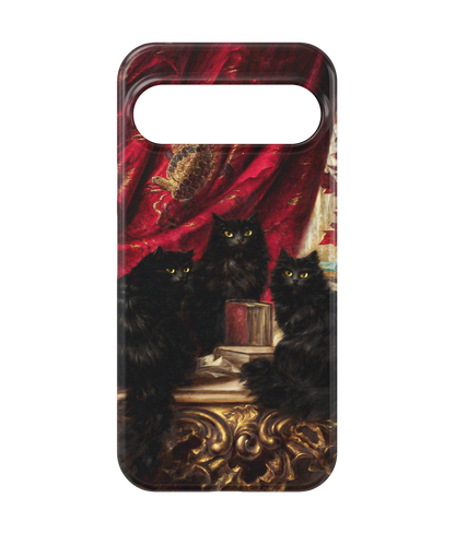 Three Black Cats by Carl Kahler Google Pixel Case - logo free