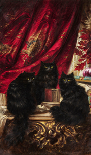 Three Black Cats by Carl Kahler