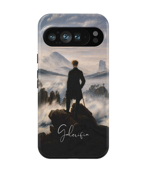 Wanderer above the Sea of Fog by Caspar David Friedrich printed on a tough Google Pixel phone case front view