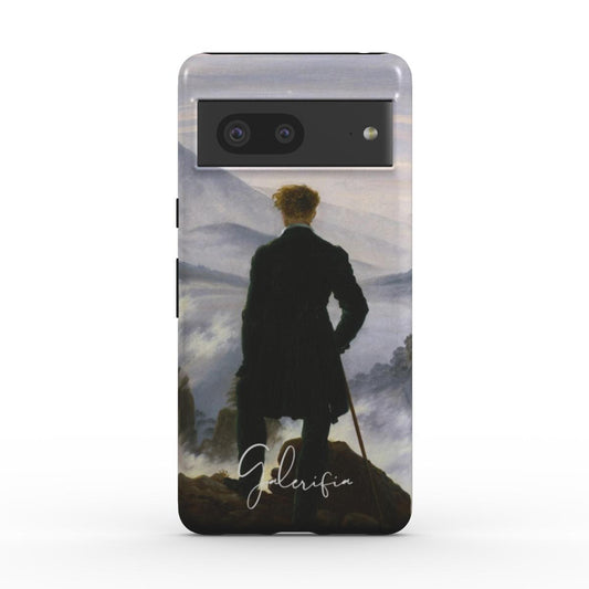 Back view of Wanderer above the Sea of Fog by Caspar David Friedrich printed on a Google Pixel case