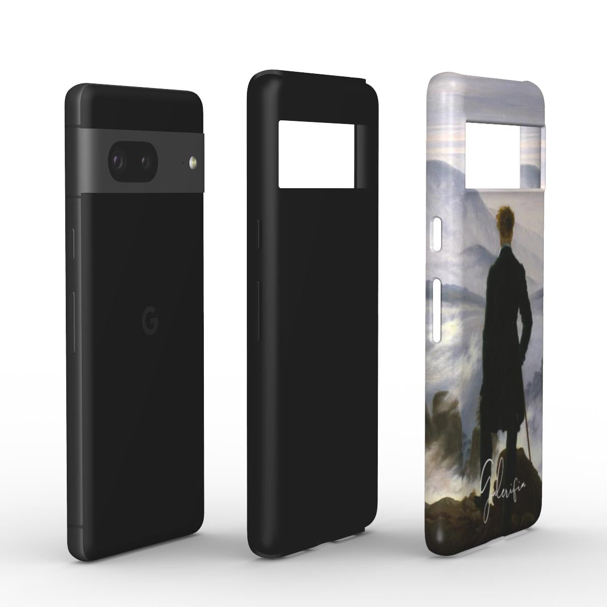 Edge detail of Wanderer above the Sea of Fog by Caspar David Friedrich Google Pixel case