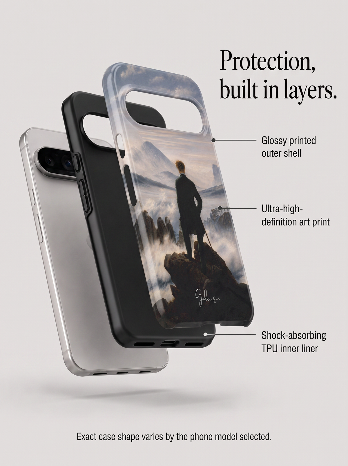 Wanderer above the Sea of Fog by Caspar David Friedrich Google Pixel Case