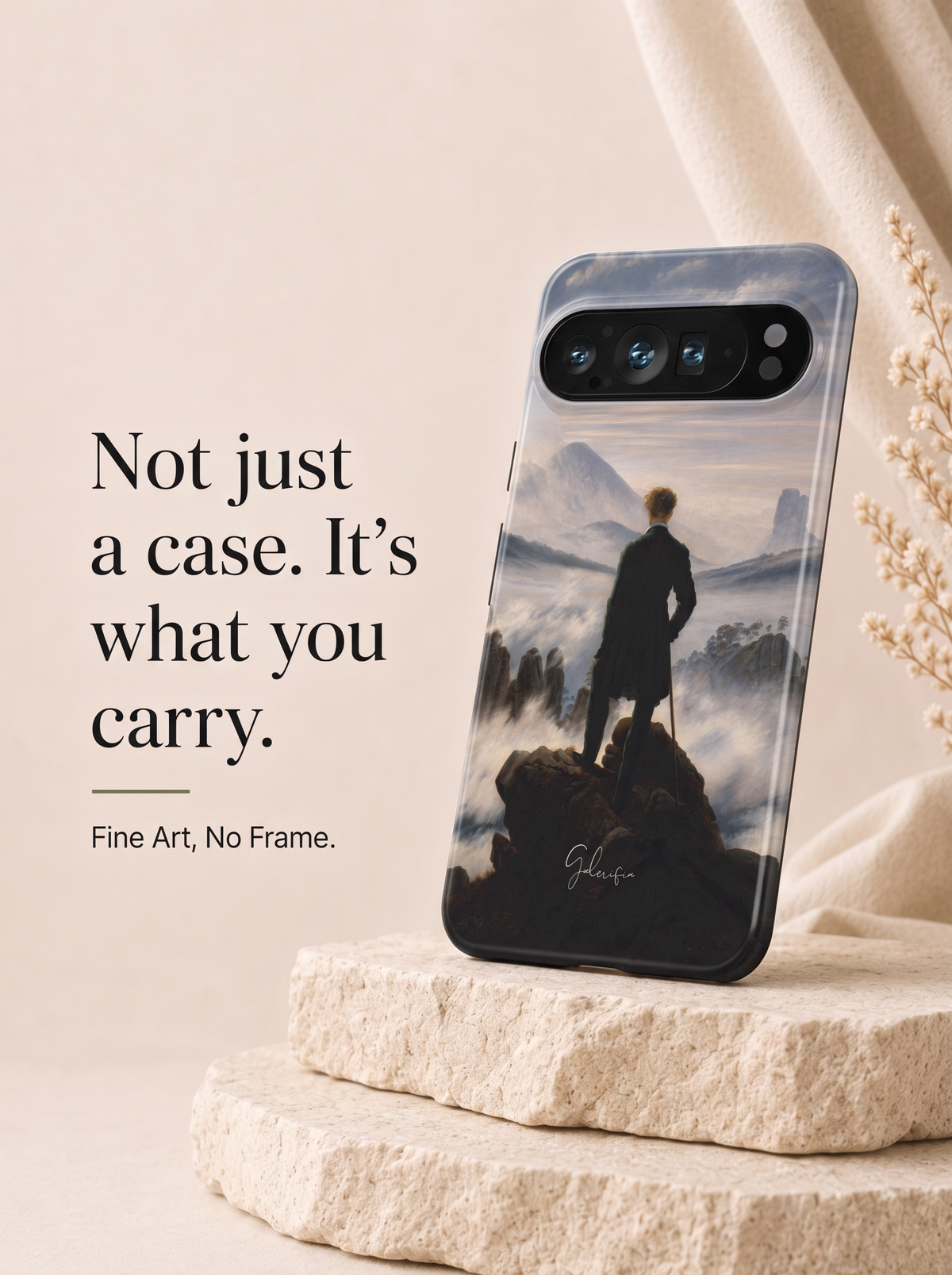 Wanderer above the Sea of Fog by Caspar David Friedrich Google Pixel Case
