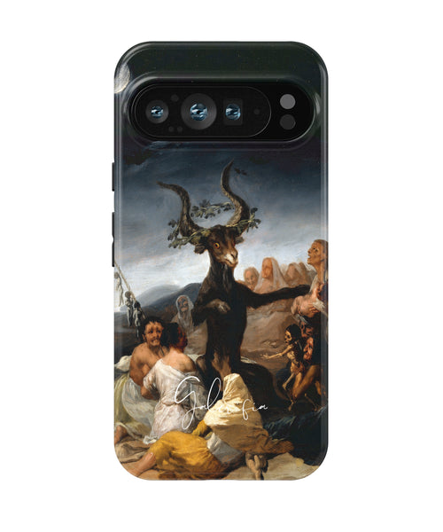 Witches' Sabbath by Francisco Goya printed on a tough Google Pixel phone case front view